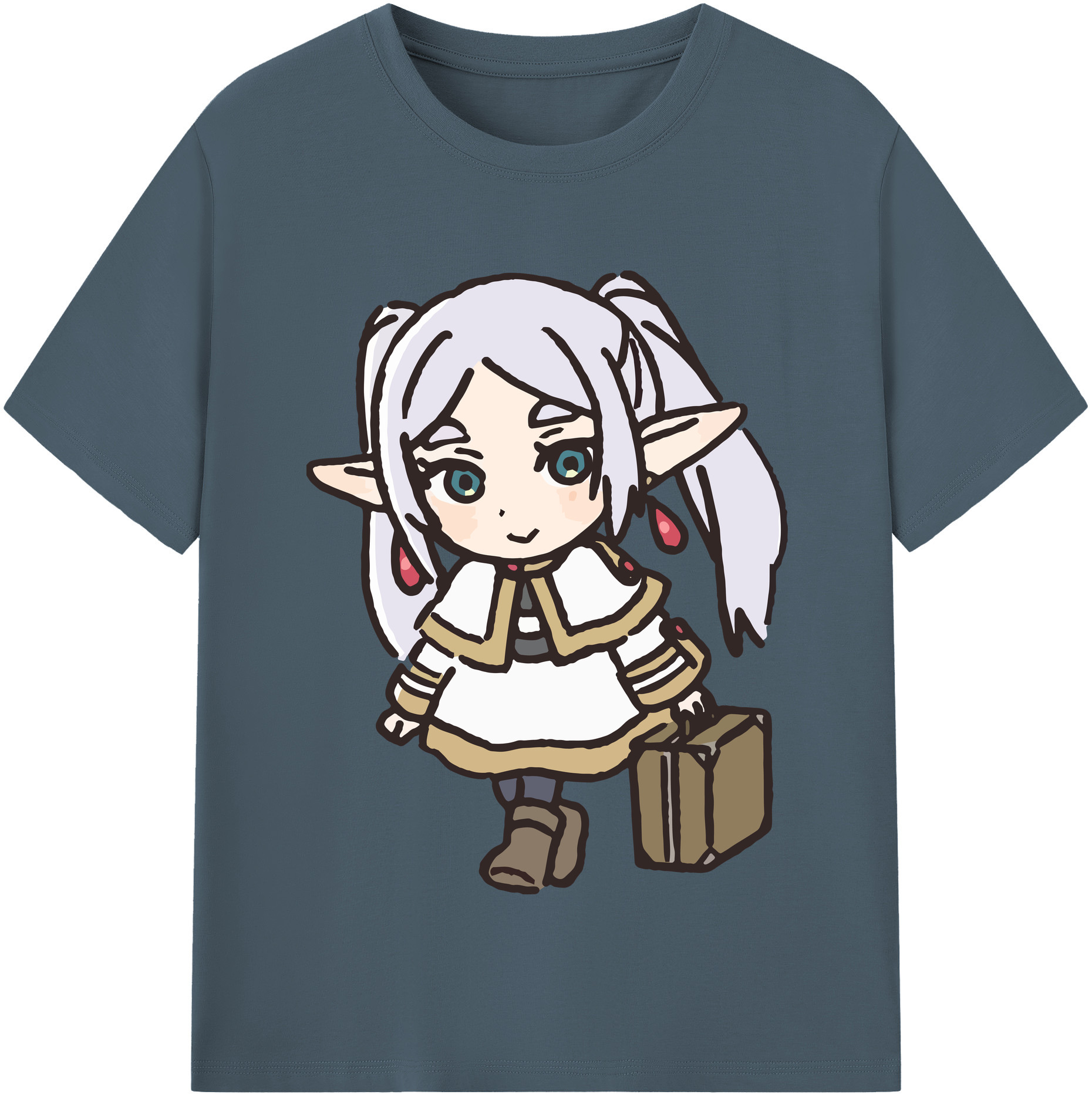 （画像用） 葬送のフリーレン Frieren 綿100％半袖Tシャツ（フロントプリント）